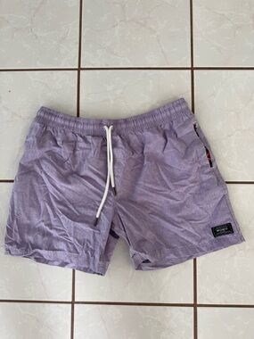 WOWIE Lavender Men's Board Shorts with Drawstring